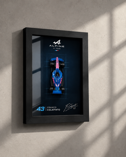 Franco Colapinto Alpine F1 3D car frame by Artistic Affairs, photo 2 of 4