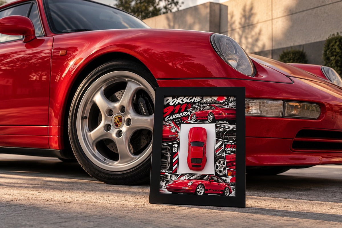 Porsche 911 Carrera '96 3D Car Frame(Manga Edition)