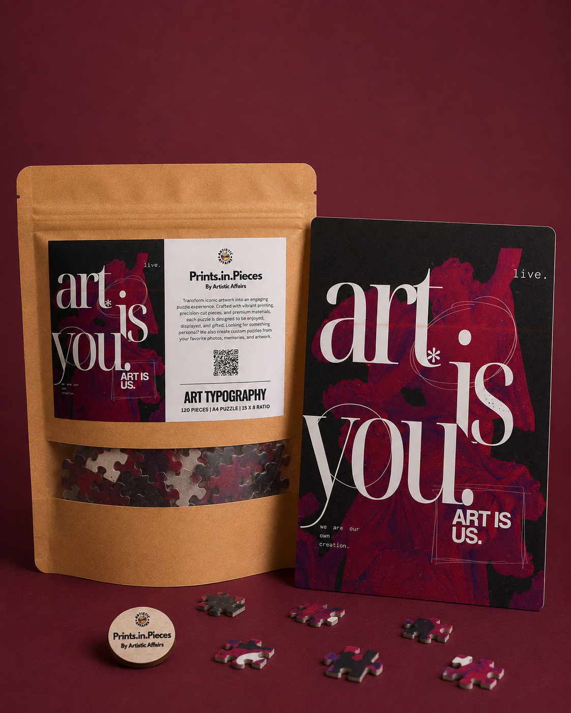 Art Is You Puzzle | 120 Piece A4 Typography Jigsaw