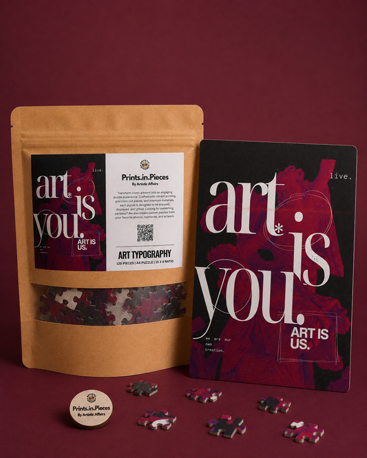 Art Is You Puzzle | 120 Piece A4 Typography Jigsaw