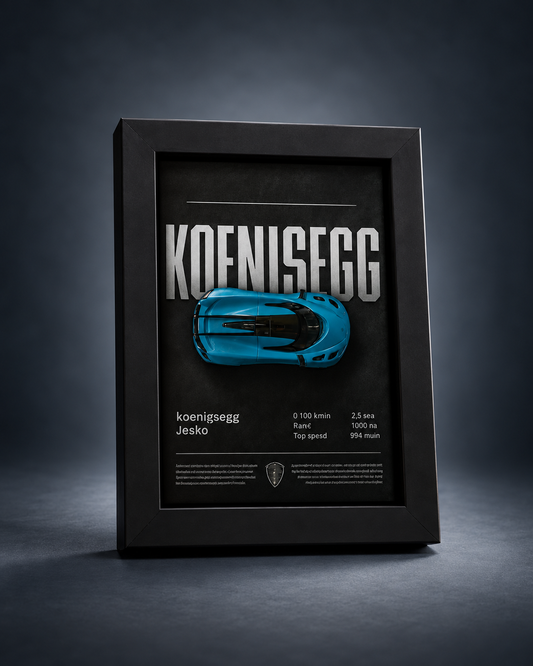 Koenisegg Jesko 3d Hotwheels Car Frame (blue)