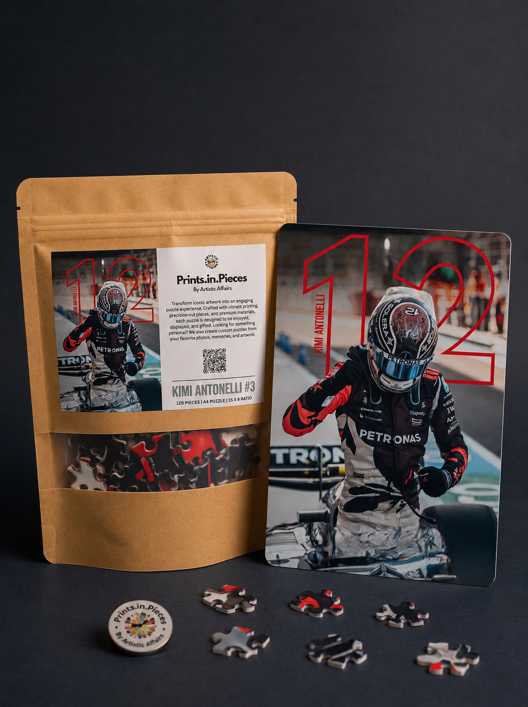 Kimi Antonelli Mercedes F1 Puzzle #3 — 12 Race Number 120 Piece