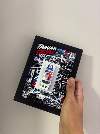Jaguar XJC V12 Coupe diecast shadow box frame, view 3