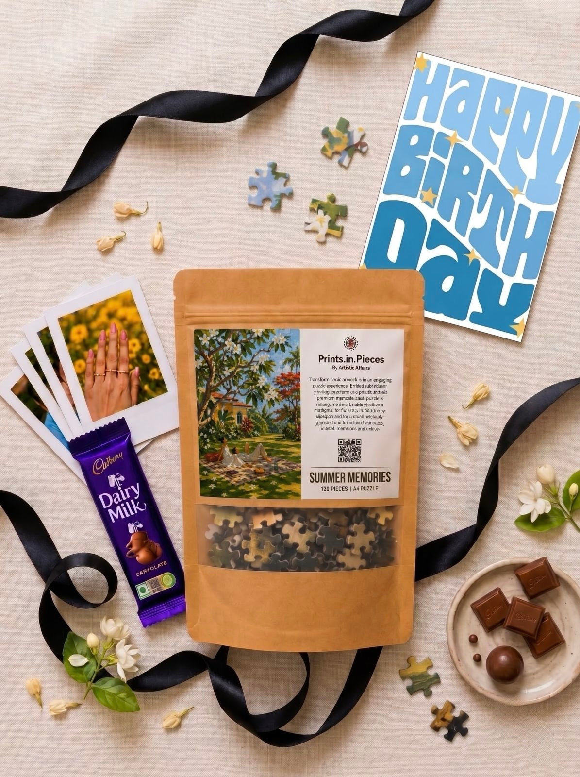 Summer Garden Picnic Birthday Puzzle Hamper