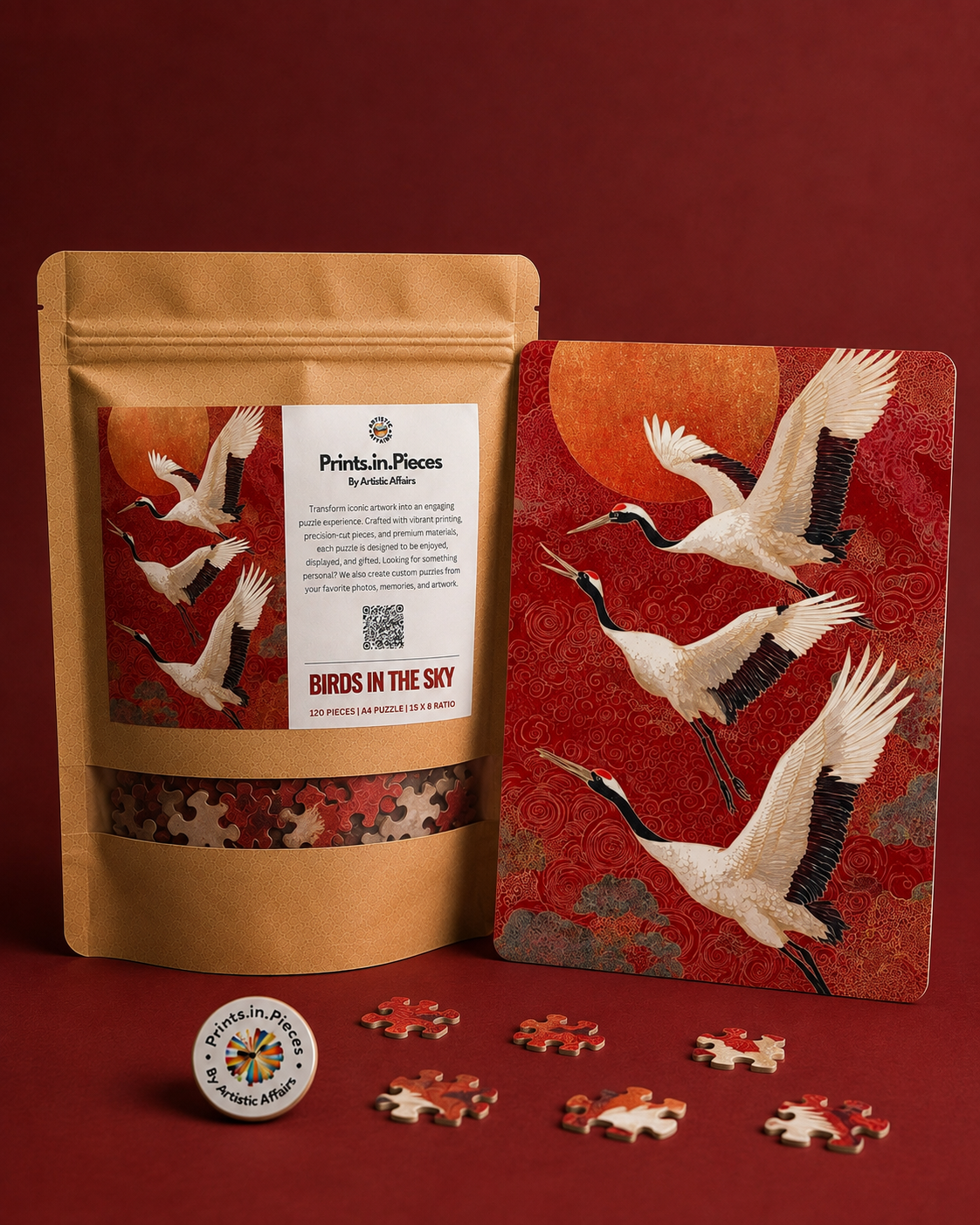 Birds in the Sky Crane Puzzle