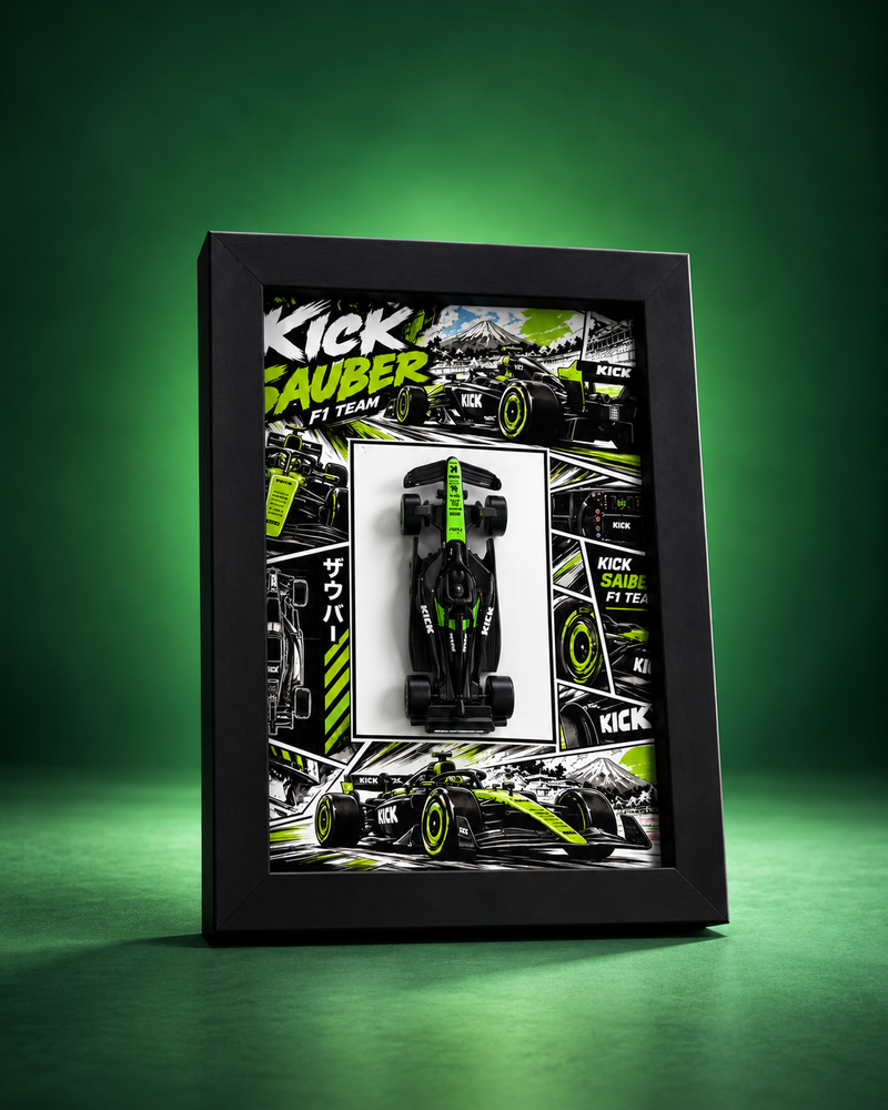 Kick Sauber F1 Team 3D Hot Wheels car frame, main view