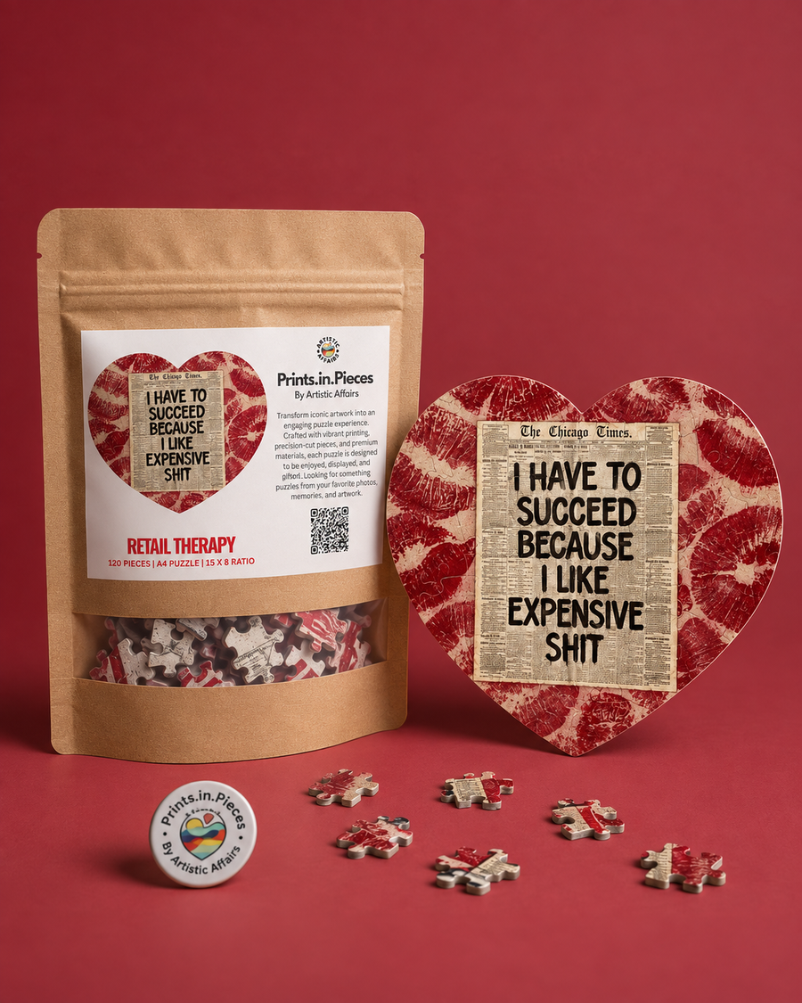 Retail Therapy Heart Shaped Puzzle