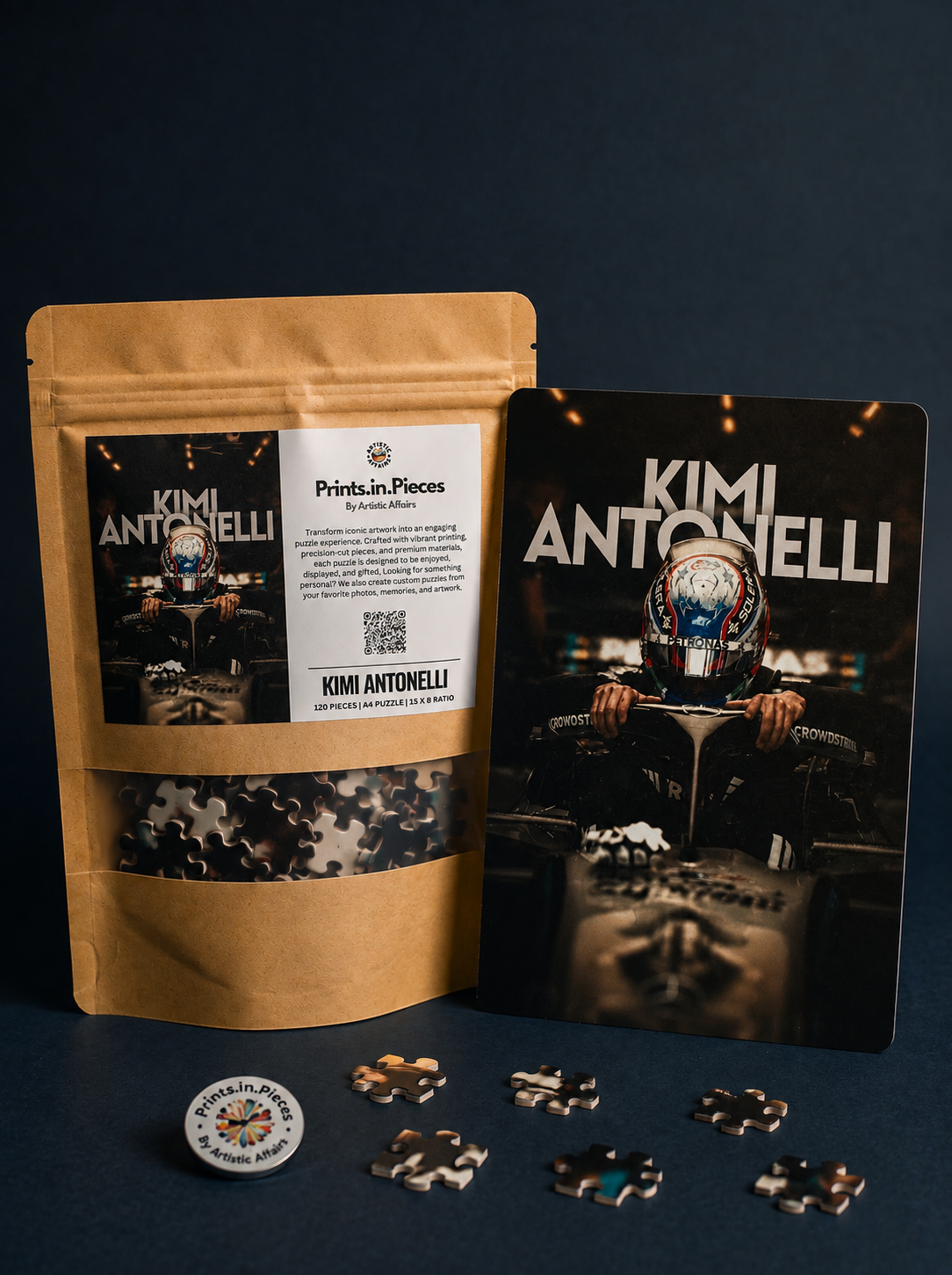 Kimi Antonelli Mercedes F1 Puzzle — 120 Piece Cockpit Portrait