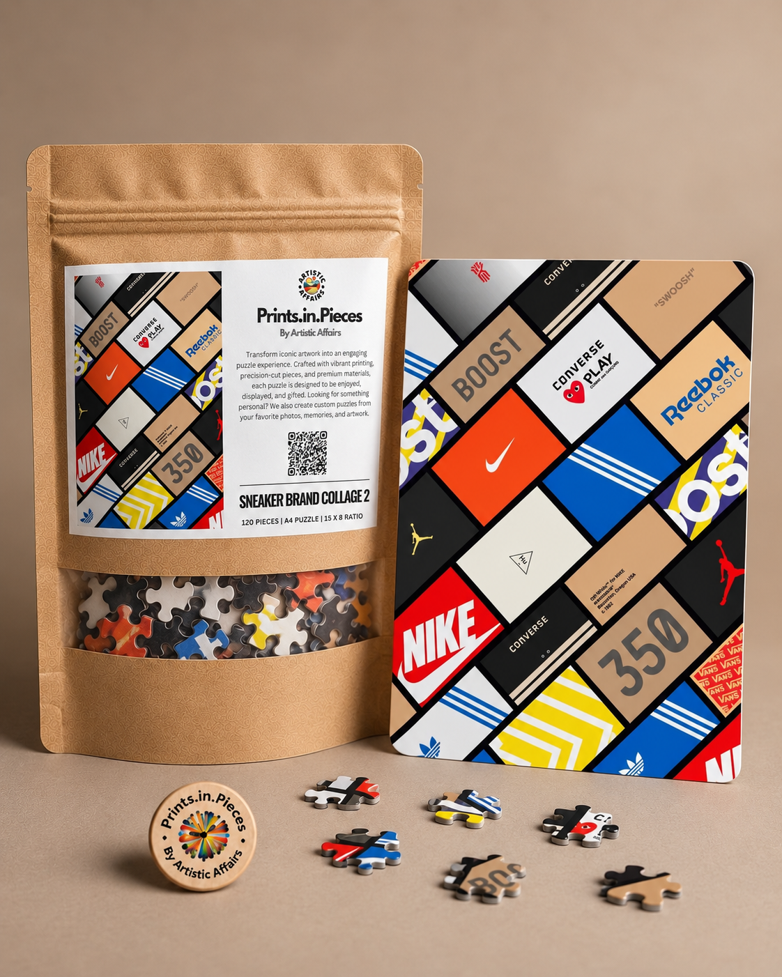 Sneaker Brand Collage 2 Puzzle