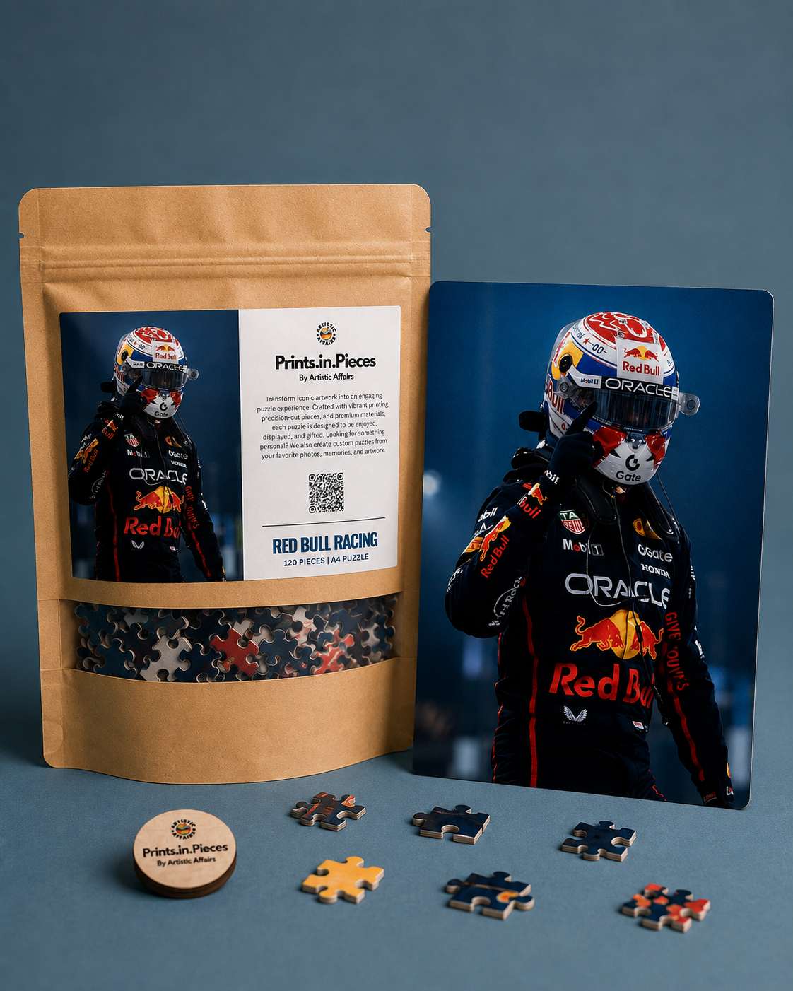 Red Bull Racing F1 Puzzle — 120 Piece Driver Portrait Collectible