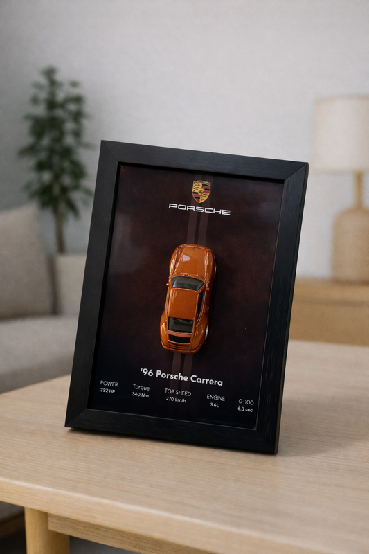 96 Porsche Carrera 3d Hotwheels Car Frame