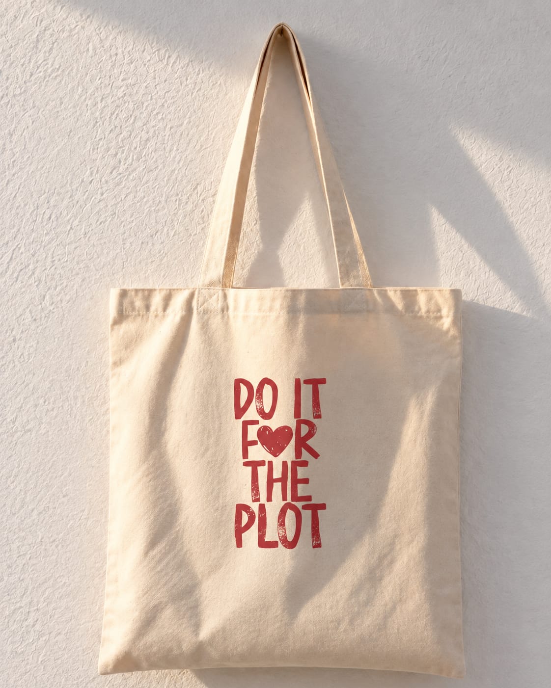 Do It For The Plot Heart Tote Bag