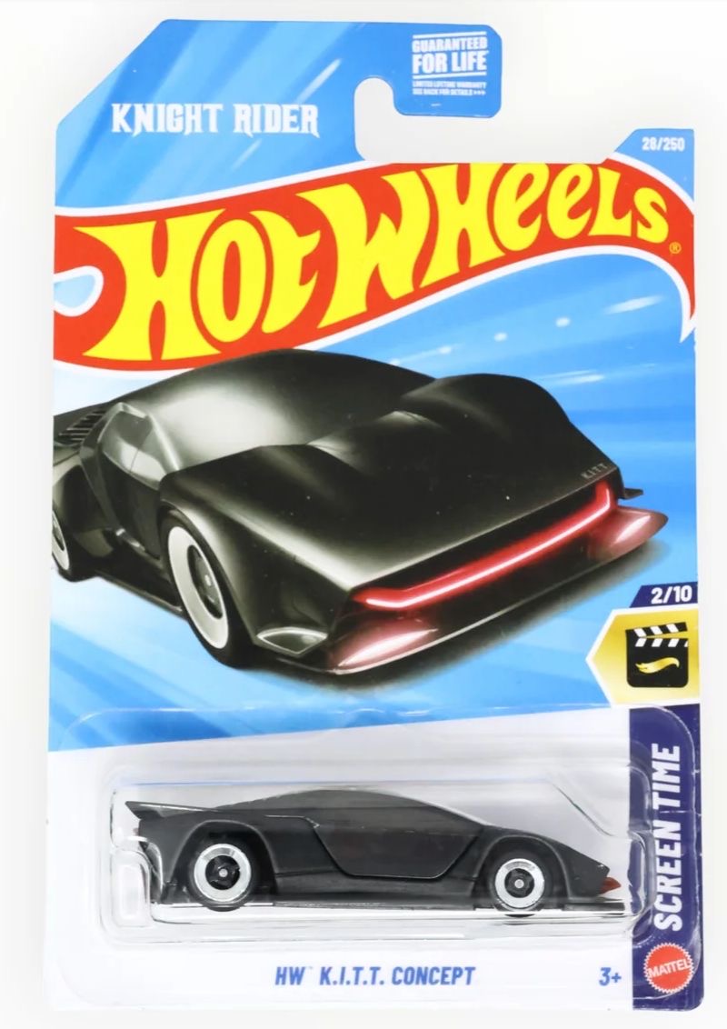 Hot Wheels HW K.I.T.T. Concept Knight Rider matte black 1:64 die-cast car, Screen Time series