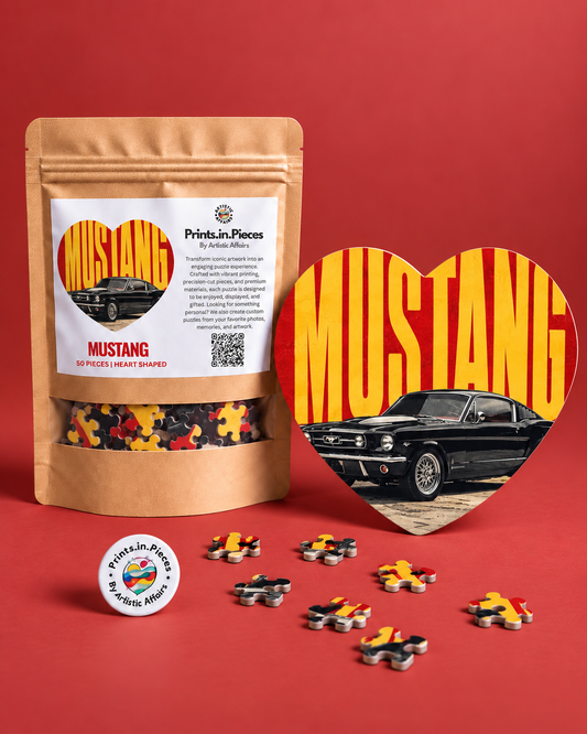 Mustang Heart-Shaped Puzzle