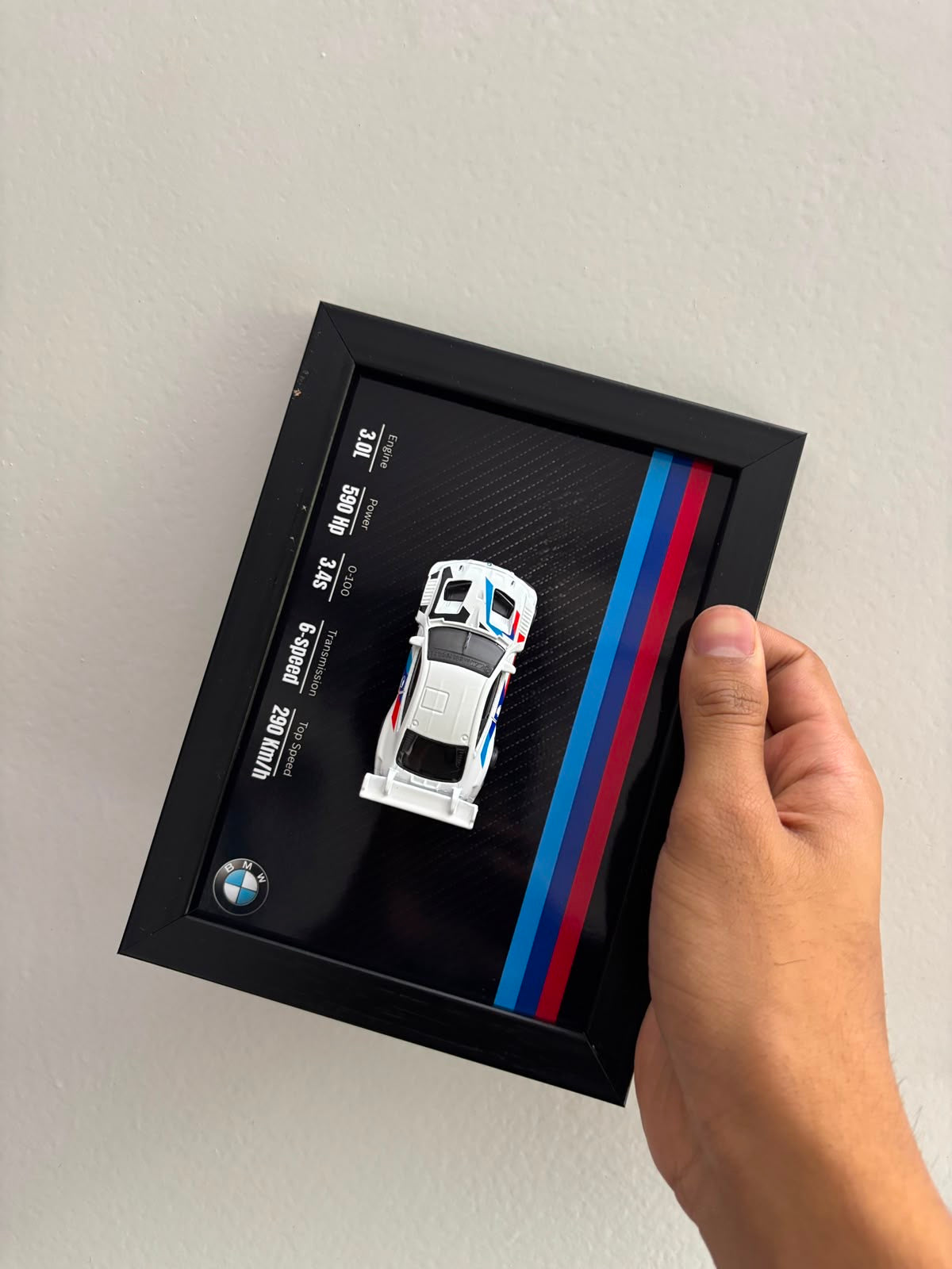 BMW 3D Car Frame Detachable Hot Wheels Diecast Wall Art