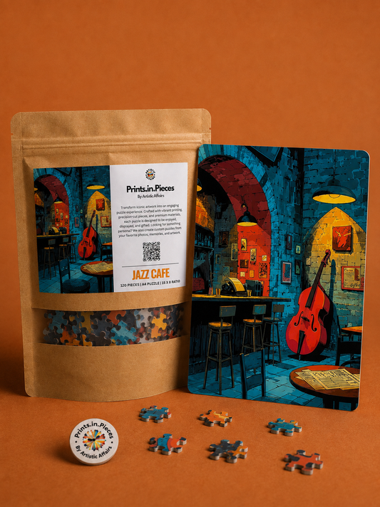 Jazz Cafe Puzzle – 120 Piece Music-Themed Art Puzzle