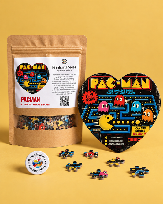 Pac-Man Heart-Shaped Puzzle