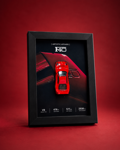 Limited Edition Ferrari F40 3D car frame by Artistic Affairs, photo 5 of 7