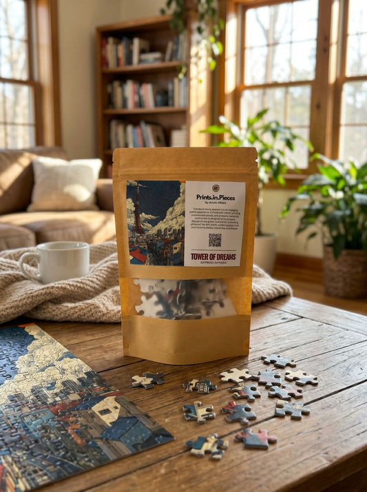 Tower of Dreams Puzzle | Prints.in.Pieces | A4 120 Piece Jigsaw