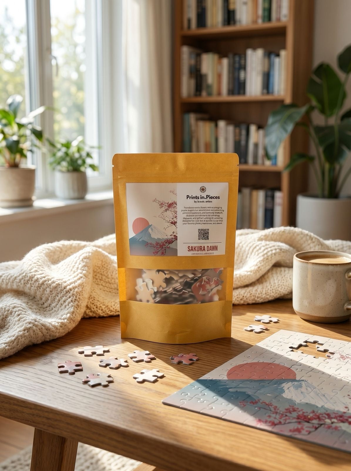 Sakura Dawn Puzzle | Prints.in.Pieces | A4 120 Piece Jigsaw