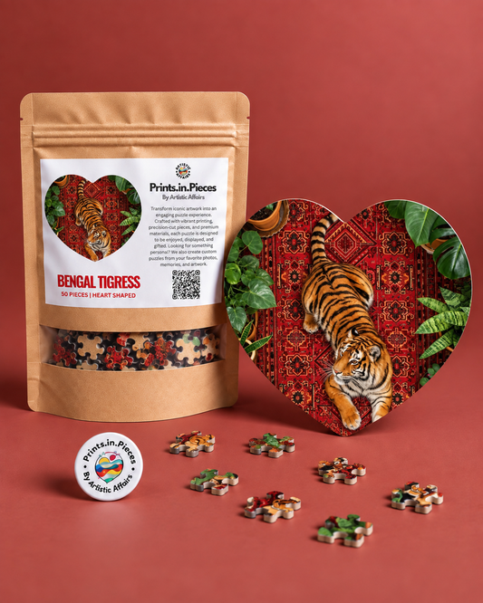 Bengal Tigress Heart-Shaped Puzzle