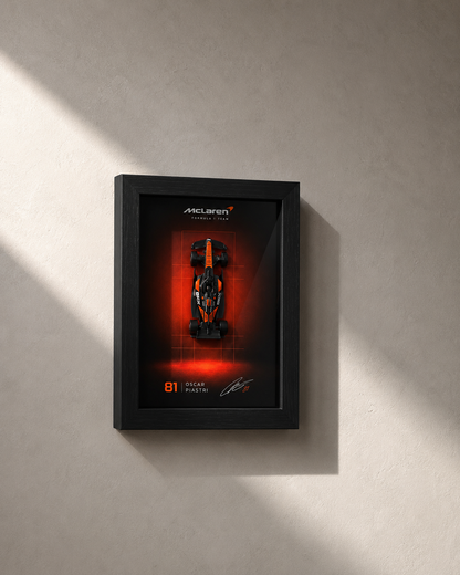 McLaren MCL38 Formula 1 3D Shadow Box Frame – Oscar Piastri #81
