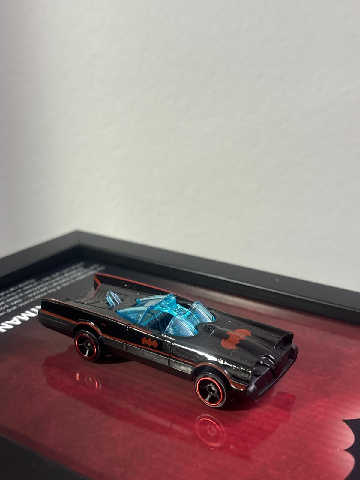 Batman Batmobile Blue Neon 3D Car Frame