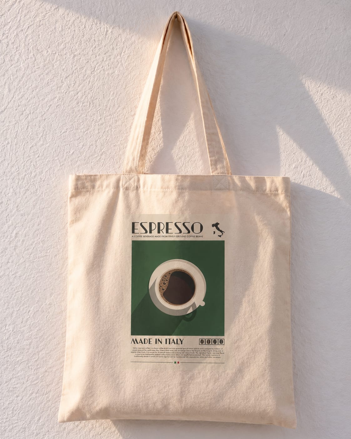 Espresso Made In Italy Italian Coffee Heritage Tote Bag