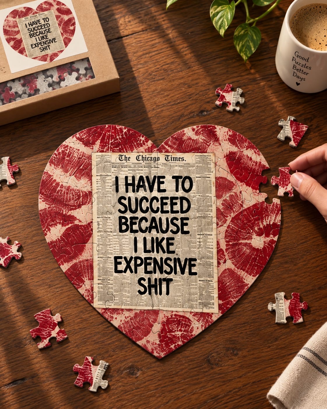 Retail Therapy Heart Shaped Puzzle