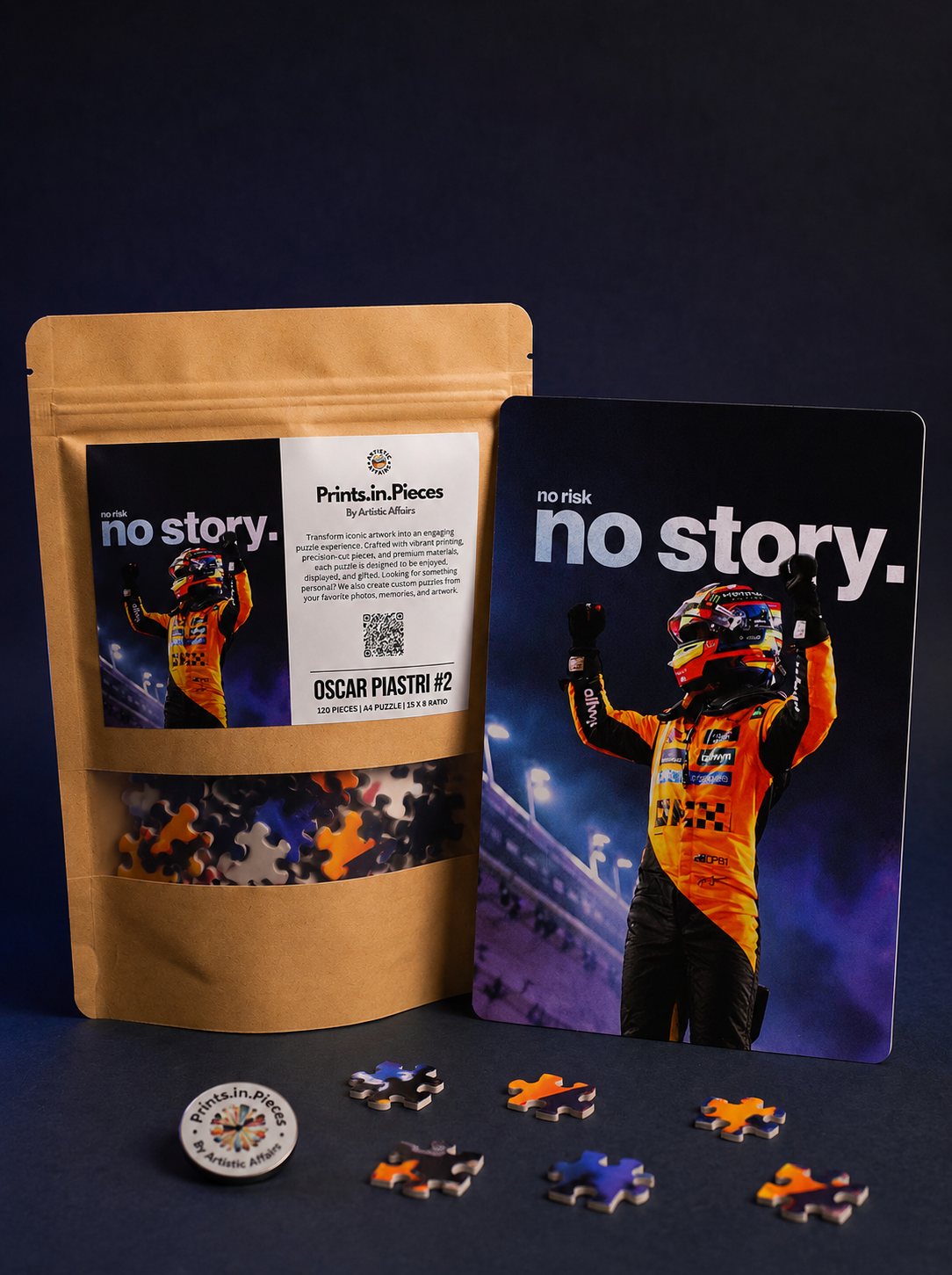 Oscar Piastri McLaren F1 Puzzle #2 — No Risk No Story 120 Piece