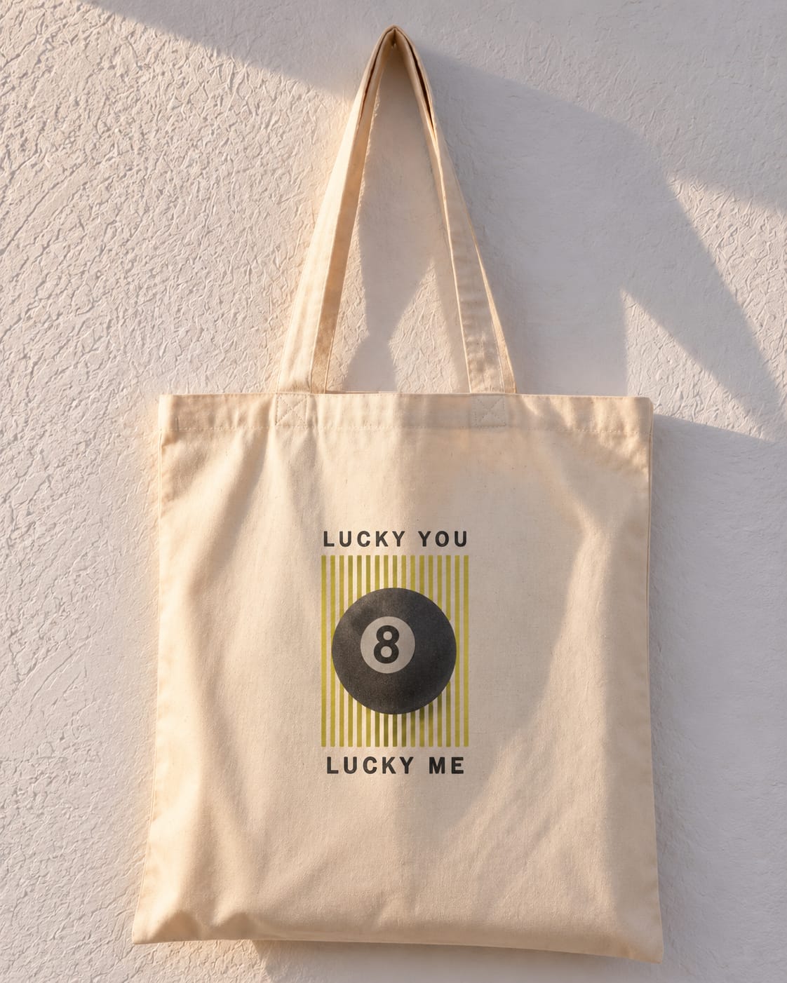 Lucky You Lucky Me 8 Ball Fortune Tote Bag