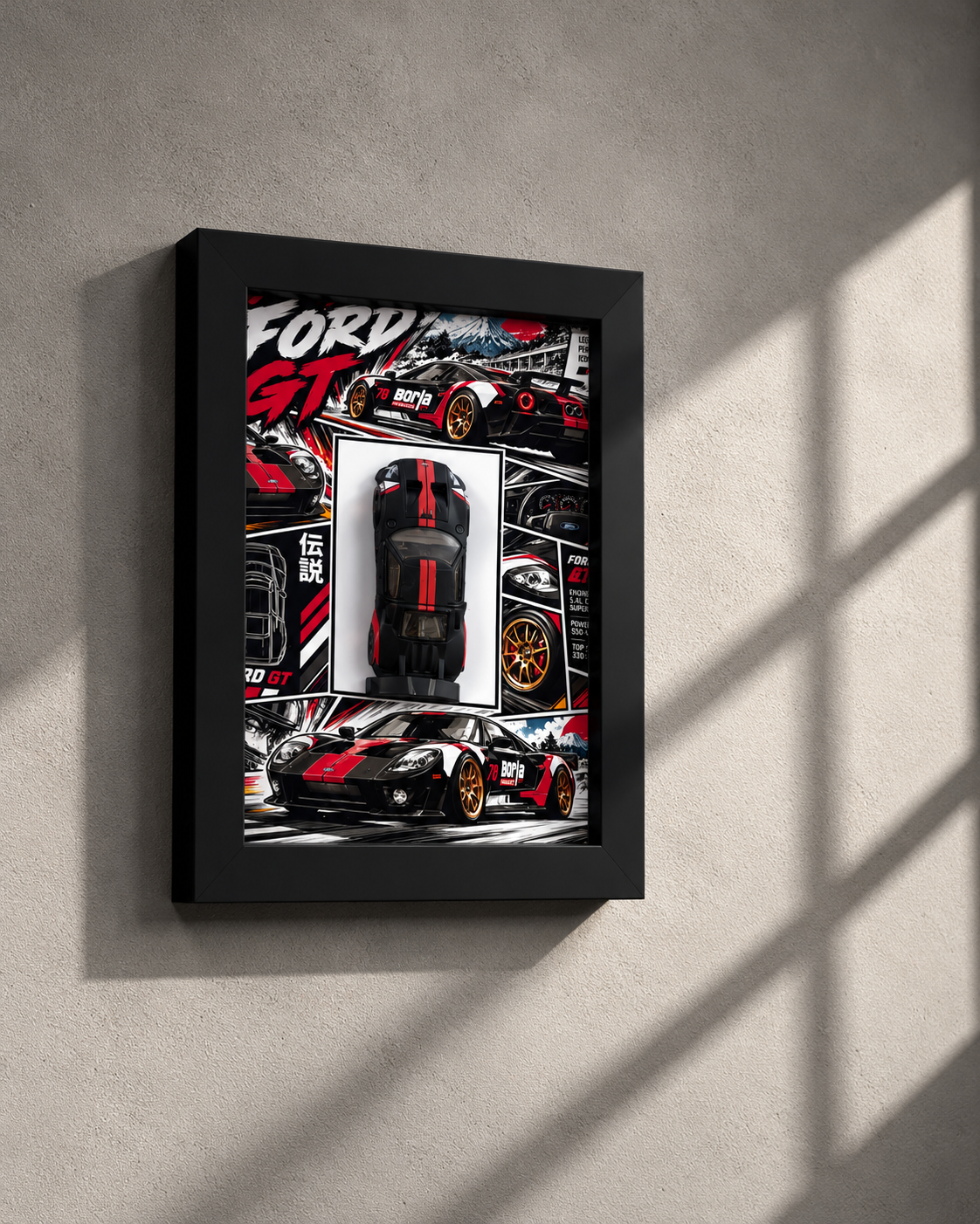 Ford GT 3D detachable car frame, view 2