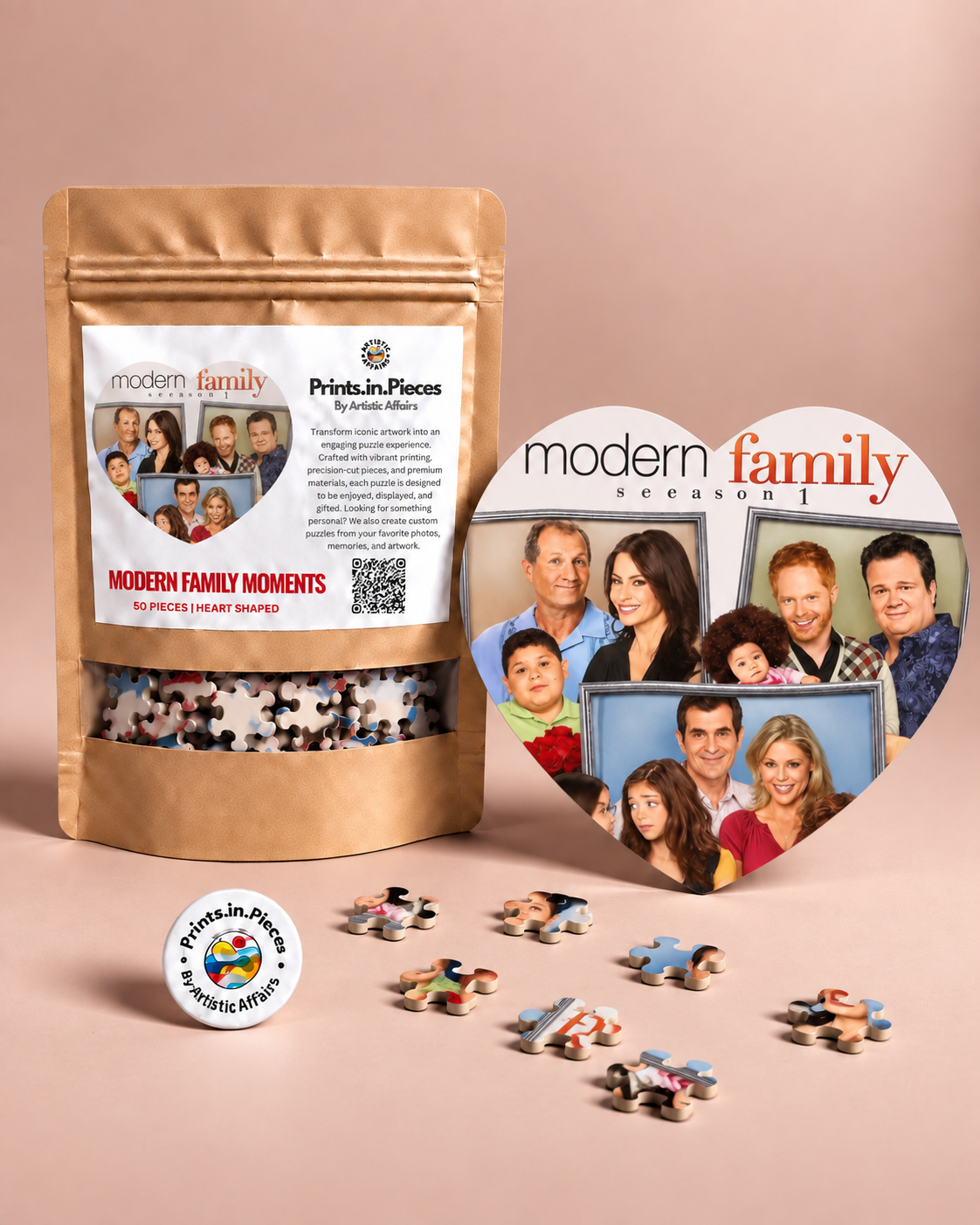 Modern Family Moments Heart-Shaped Puzzle