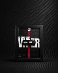 Dodge Viper 3D Car Frame Detachable Hot Wheels Diecast Wall Art