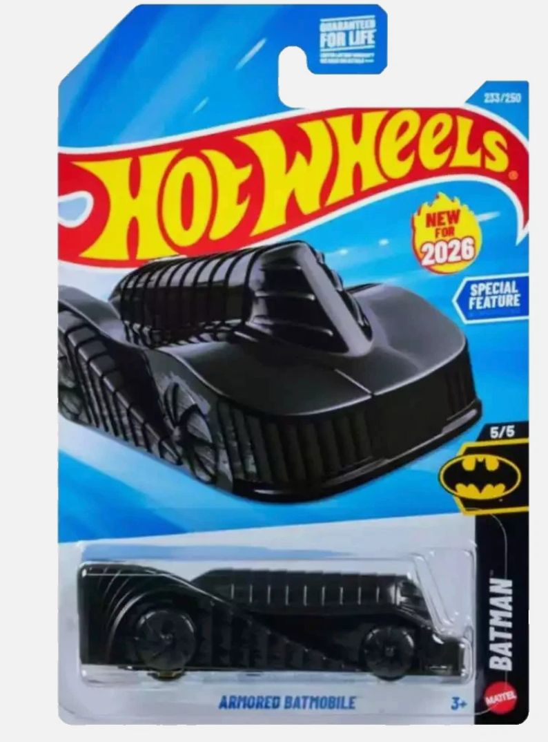 Hot Wheels Armored Batmobile black 1:64 die-cast car, Batman series