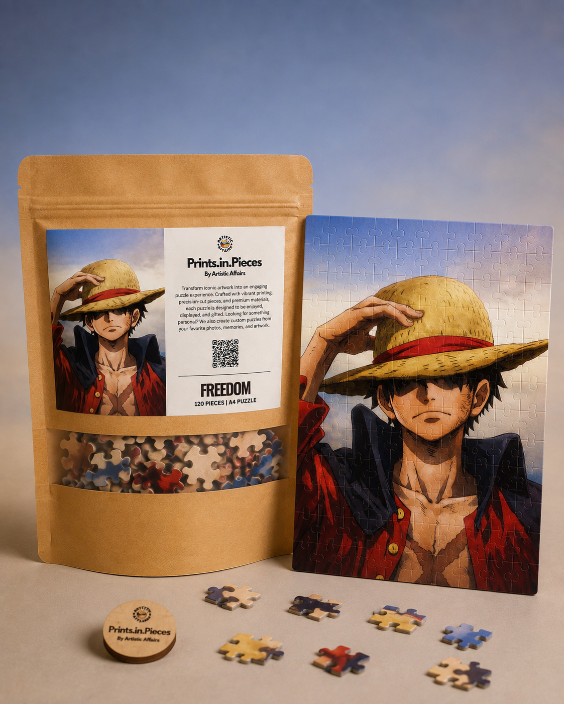 One Piece Puzzle | 120 Piece A4 Grand Line Sky Jigsaw