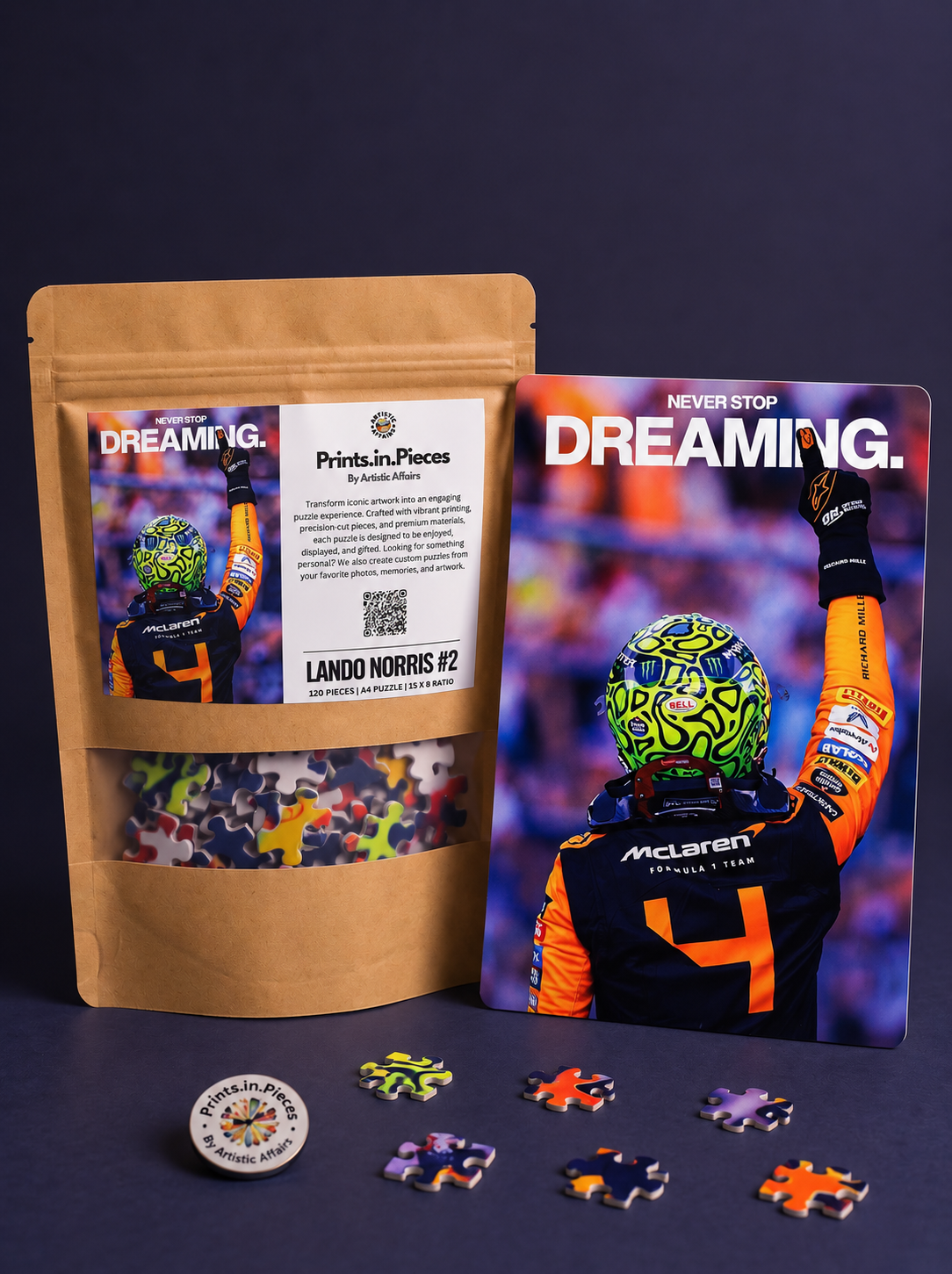 Lando Norris McLaren F1 Puzzle #2 — Never Stop Dreaming 120 Piece