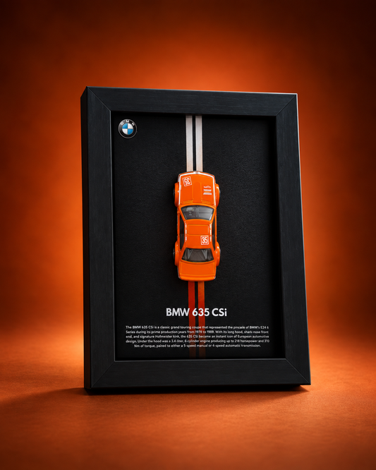 BMW 635 Csi Car frame 1:64 scale (orange)