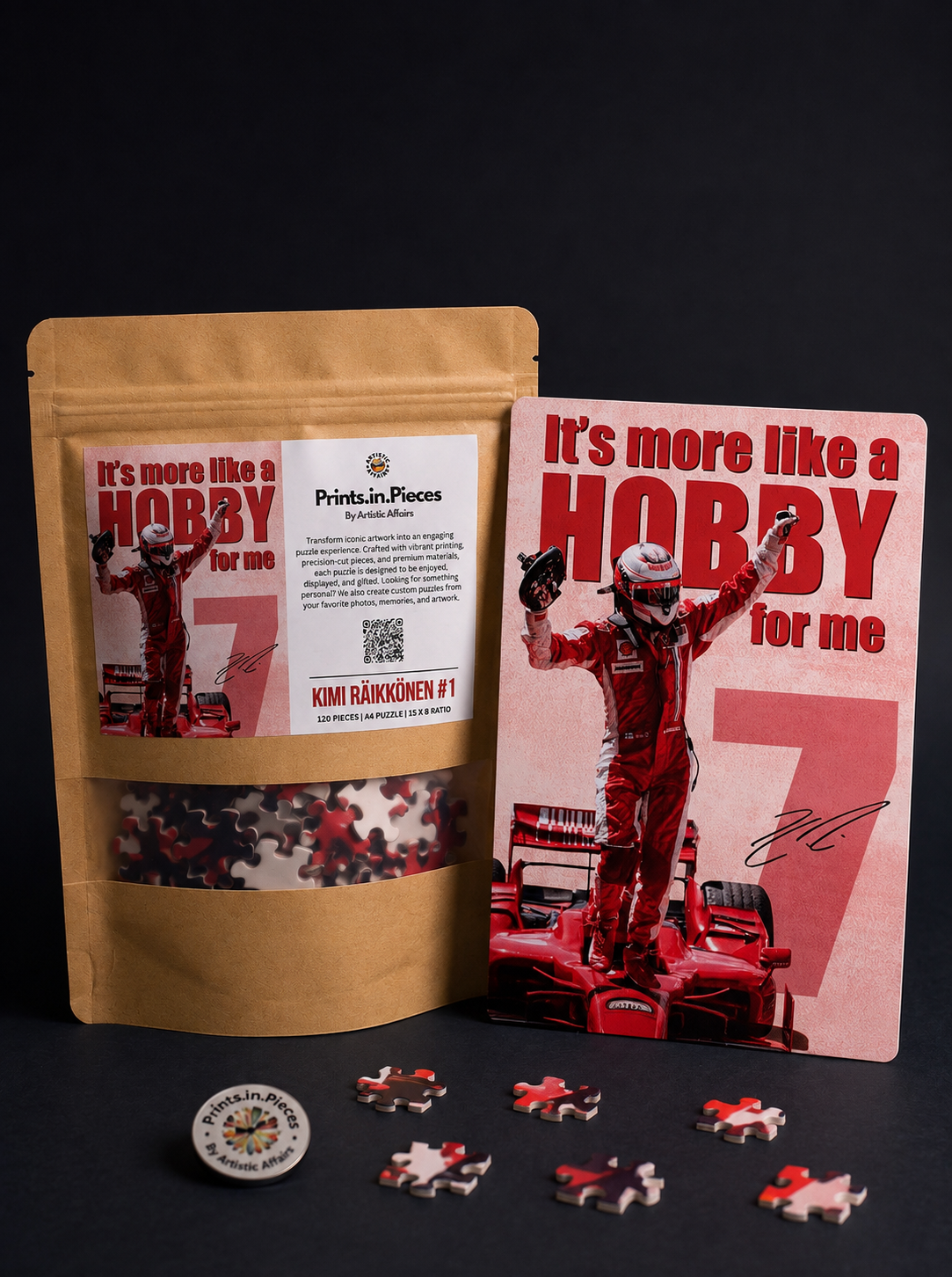 Kimi Räikkönen Ferrari F1 Puzzle #1 — Hobby 120 Piece Champion Art