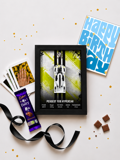 Peugeot 9X8 Hypercar Birthday Frame Hamper
