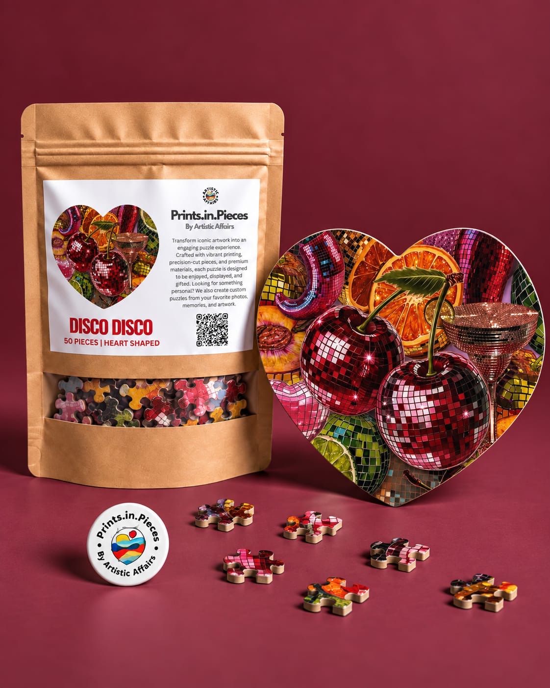 Disco Disco Heart-Shaped Puzzle