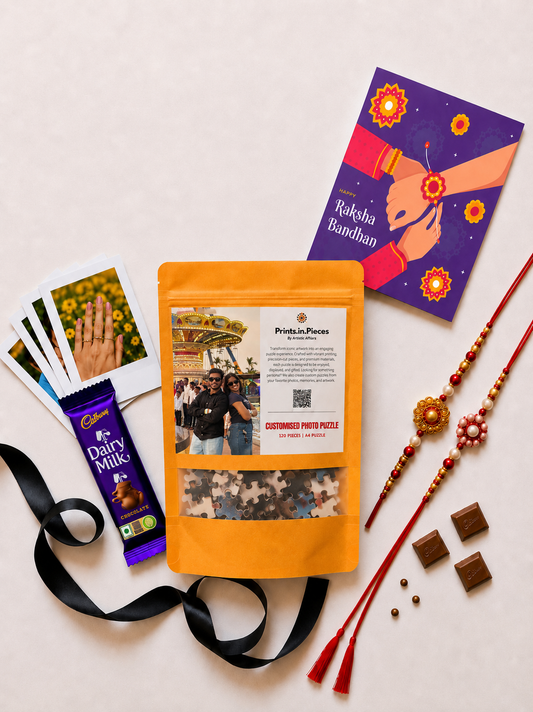 Customised Photo Puzzle Rakhi Hamper
