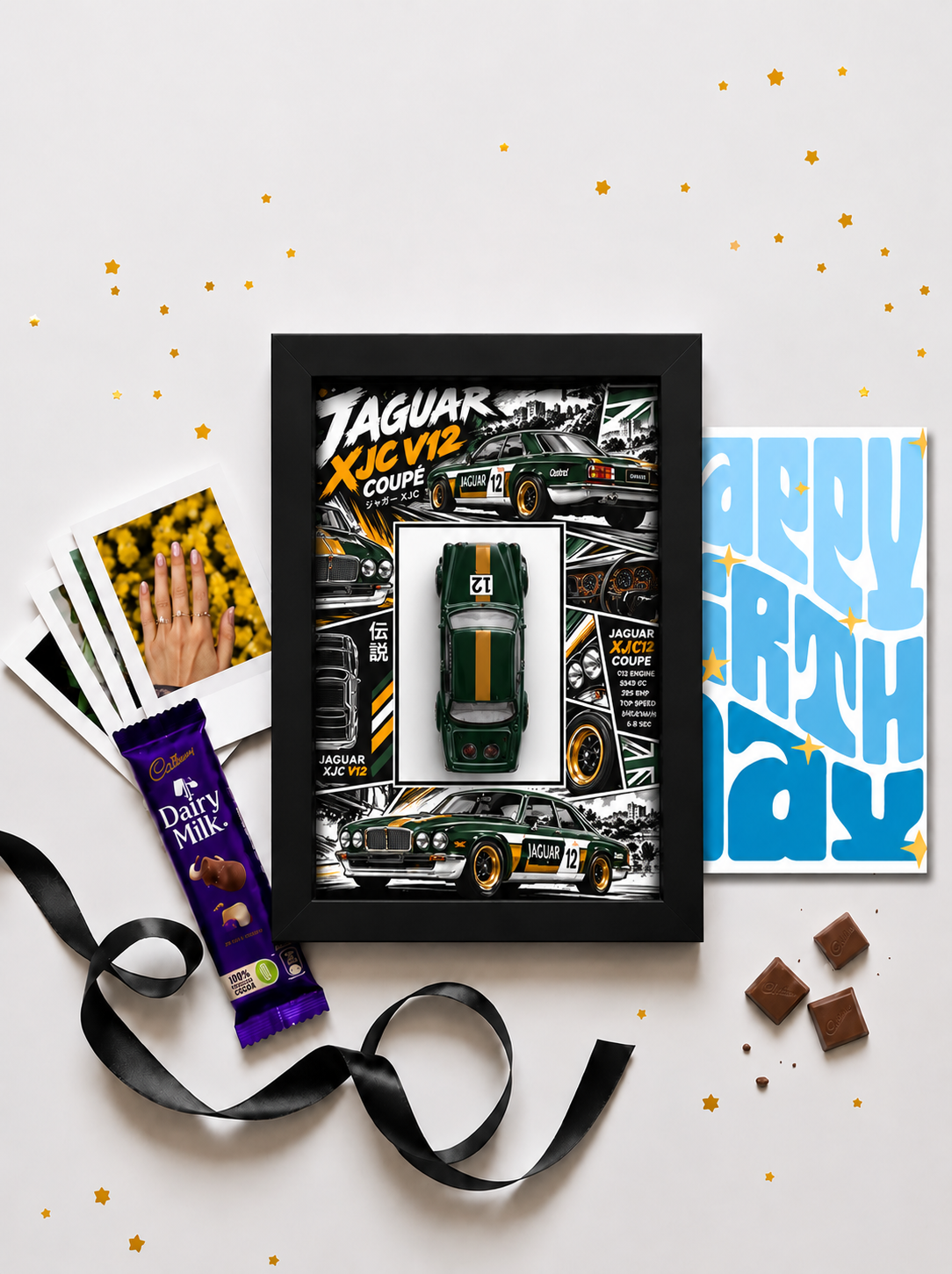 Jaguar XJC V12 Coupé Green Birthday Frame Hamper