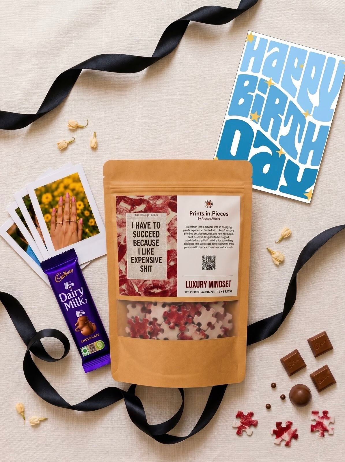 Luxury Mindset Quote Birthday Puzzle Hamper