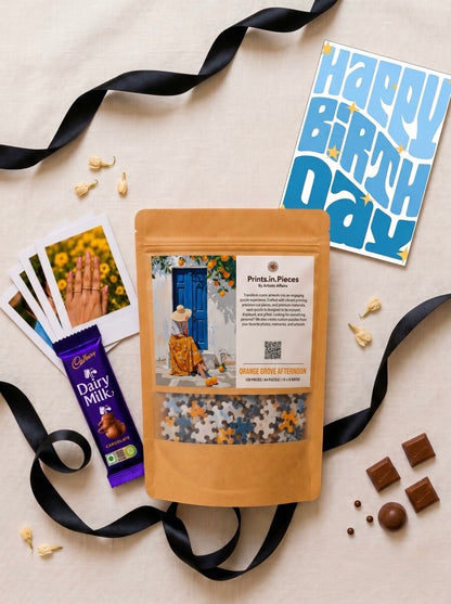 Orange Grove Afternoon Birthday Puzzle Hamper