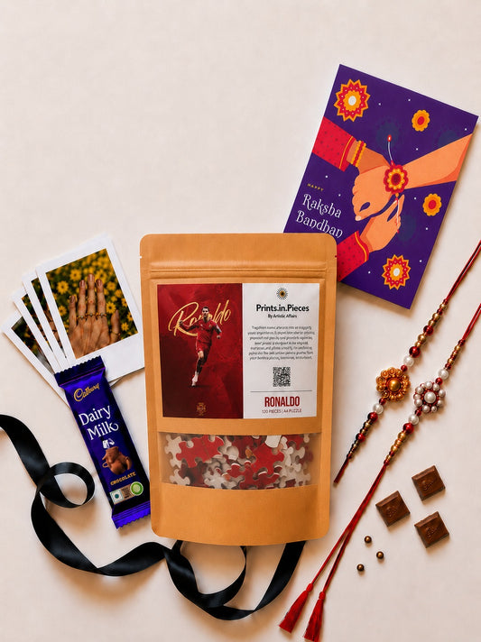 Ronaldo Puzzle Rakhi Hamper