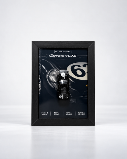 Limited Edition Porsche Carrera GTS #63 3D car frame by Artistic Affairs, photo 2 of 7