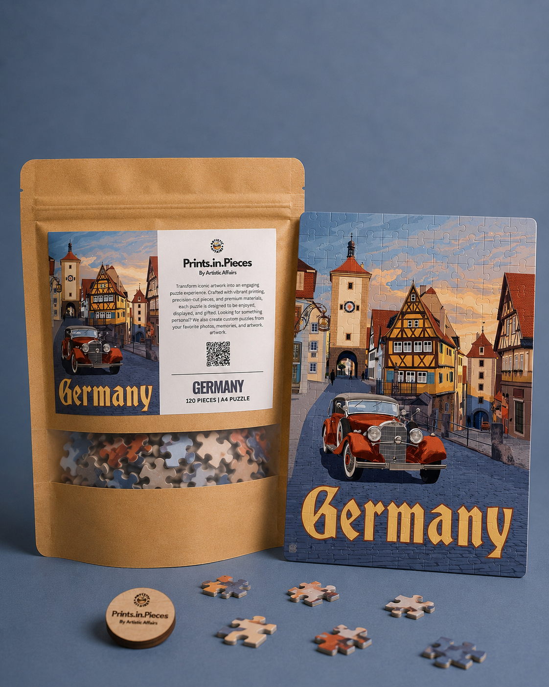 Germany Puzzle | 120 Piece A4 Village Travel Jigsaw