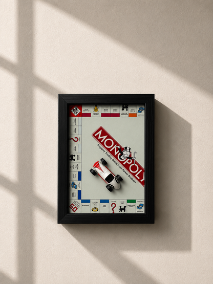 Monopoly Race Car 3D Car Frame Detachable Hot Wheels Diecast