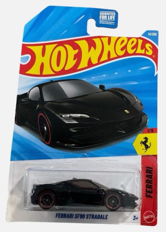 Hot Wheels Ferrari SF90 Stradle (Black and Red)